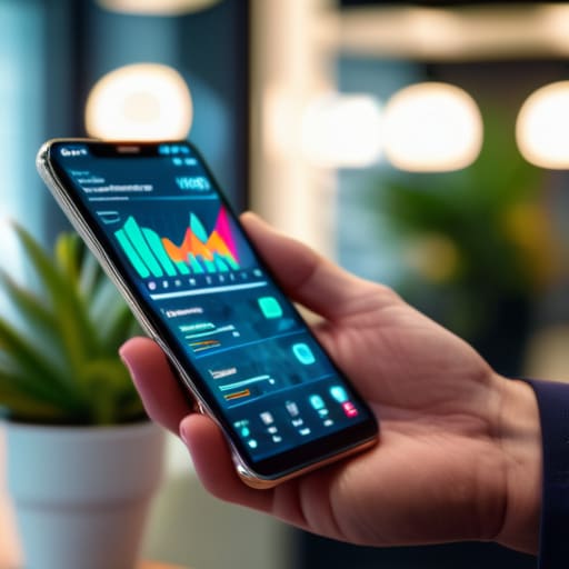 Using mobile business applications for work.